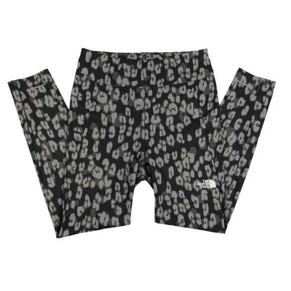 THE NORTH FACE Leopard Never Stop Leggings Girls XL UPF Gray Outdoor Sporty NWOT - Picture 4 of 13
